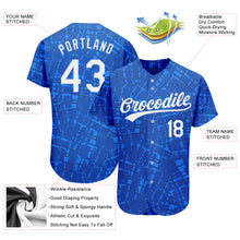 Laden Sie das Bild in den Galerie-Viewer, Custom Royal White 3D Pattern Design Authentic Baseball Jersey