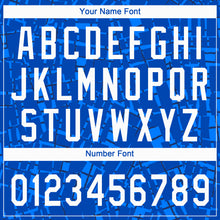 Laden Sie das Bild in den Galerie-Viewer, Custom Royal White 3D Pattern Design Authentic Baseball Jersey