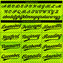 Load image into Gallery viewer, Custom Neon Green Black 3D Pattern Design Authentic Baseball Jersey