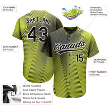 Load image into Gallery viewer, Custom Gold Black-White 3D Pattern Design Authentic Baseball Jersey