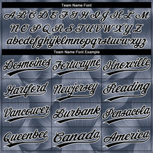 Charger l'image dans la galerie, Custom Steel Gray Black-White 3D Pattern Design Authentic Baseball Jersey