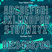 Load image into Gallery viewer, Custom Green Green-Aqua 3D Pattern Design Authentic Baseball Jersey