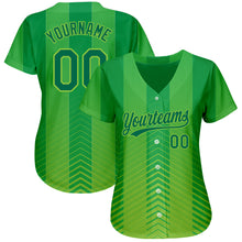 Charger l'image dans la galerie, Custom Neon Green Kelly Green 3D Pattern Design Authentic Baseball Jersey