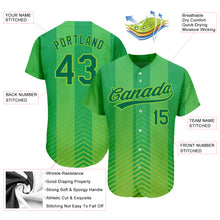 Charger l'image dans la galerie, Custom Neon Green Kelly Green 3D Pattern Design Authentic Baseball Jersey