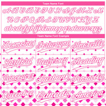 Laden Sie das Bild in den Galerie-Viewer, Custom White White-Pink 3D Pattern Design Authentic Baseball Jersey