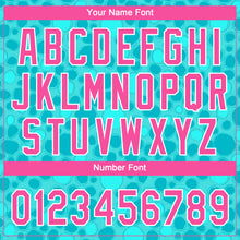 Load image into Gallery viewer, Custom Aqua Pink-White 3D Pattern Design Authentic Baseball Jersey