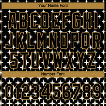 Load image into Gallery viewer, Custom Black Black-Old Gold 3D Pattern Design Authentic Baseball Jersey