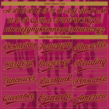 Load image into Gallery viewer, Custom Crimson Crimson-Old Gold 3D Pattern Design Authentic Baseball Jersey