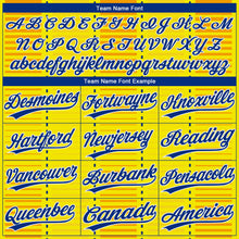 Загрузить изображение в средство просмотра галереи, Custom Gold Royal-Orange 3D Pattern Design Authentic Baseball Jersey