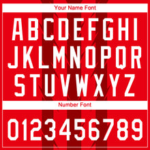 Load image into Gallery viewer, Custom Red White 3D Pattern Design Authentic Baseball Jersey