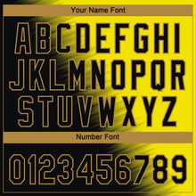 Laden Sie das Bild in den Galerie-Viewer, Custom Gold Black-Old Gold 3D Pattern Design Authentic Baseball Jersey