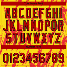 Загрузить изображение в средство просмотра галереи, Custom Gold Red-Black 3D Pattern Design Authentic Baseball Jersey