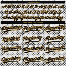 Load image into Gallery viewer, Custom White Black-Old Gold 3D Pattern Design Authentic Baseball Jersey