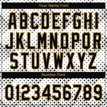 Load image into Gallery viewer, Custom White Black-Old Gold 3D Pattern Design Authentic Baseball Jersey