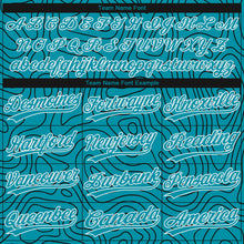 Charger l'image dans la galerie, Custom Teal Teal-Black 3D Pattern Design Authentic Baseball Jersey
