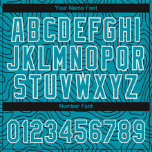 Charger l'image dans la galerie, Custom Teal Teal-Black 3D Pattern Design Authentic Baseball Jersey