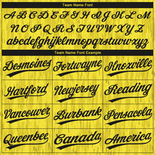 Laden Sie das Bild in den Galerie-Viewer, Custom Gold Black 3D Pattern Design Authentic Baseball Jersey