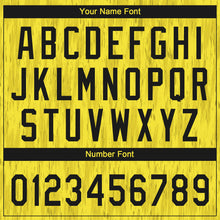 Laden Sie das Bild in den Galerie-Viewer, Custom Gold Black 3D Pattern Design Authentic Baseball Jersey