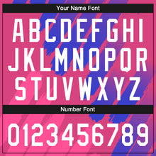 Load image into Gallery viewer, Custom Pink White-Royal 3D Pattern Design Authentic Baseball Jersey