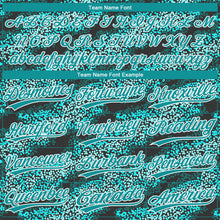 Charger l'image dans la galerie, Custom Teal Teal-Black 3D Pattern Design Authentic Baseball Jersey