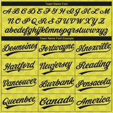 Laden Sie das Bild in den Galerie-Viewer, Custom Gold Black 3D Pattern Design Authentic Baseball Jersey