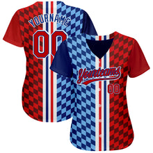 Загрузить изображение в средство просмотра галереи, Custom Figure Red-Royal 3D Pattern Design Authentic Baseball Jersey