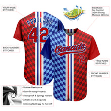 Загрузить изображение в средство просмотра галереи, Custom Figure Red-Royal 3D Pattern Design Authentic Baseball Jersey