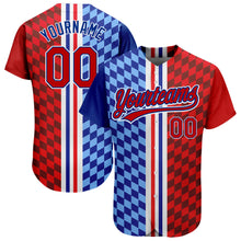 Загрузить изображение в средство просмотра галереи, Custom Figure Red-Royal 3D Pattern Design Authentic Baseball Jersey