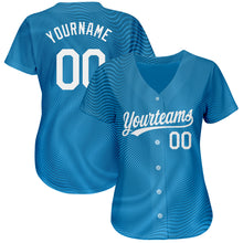 Загрузить изображение в средство просмотра галереи, Custom Light Blue White 3D Pattern Design Authentic Baseball Jersey