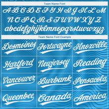 Загрузить изображение в средство просмотра галереи, Custom Light Blue White 3D Pattern Design Authentic Baseball Jersey