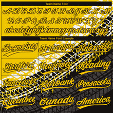 Laden Sie das Bild in den Galerie-Viewer, Custom Gold Gold-Black 3D Pattern Design Authentic Baseball Jersey