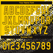 Laden Sie das Bild in den Galerie-Viewer, Custom Gold Gold-Black 3D Pattern Design Authentic Baseball Jersey