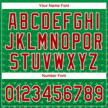 Laden Sie das Bild in den Galerie-Viewer, Custom Kelly Green Red-White 3D Pattern Design Authentic Baseball Jersey