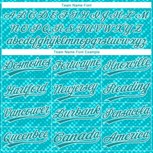 Load image into Gallery viewer, Custom Aqua Teal-White 3D Pattern Design Authentic Baseball Jersey