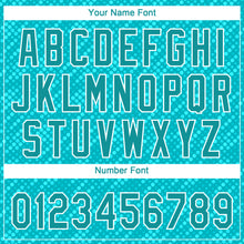 Load image into Gallery viewer, Custom Aqua Teal-White 3D Pattern Design Authentic Baseball Jersey
