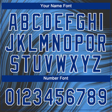 Load image into Gallery viewer, Custom Light Blue Royal-Black 3D Pattern Design Authentic Baseball Jersey