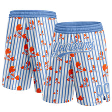 Load image into Gallery viewer, Custom Light Blue White 3D Pattern Crab Argentina Authentic Basketball Shorts