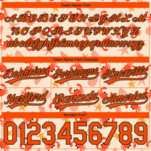 Загрузить изображение в средство просмотра галереи, Custom Cream Orange-Black 3D Pattern Crabs Shells And Starfishs Authentic Basketball Shorts