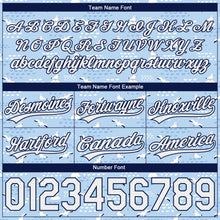 Laden Sie das Bild in den Galerie-Viewer, Custom Light Blue White-Navy 3D Pattern Seagulls Authentic Basketball Shorts