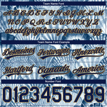 Laden Sie das Bild in den Galerie-Viewer, Custom Light Blue Navy-Old Gold 3D Pattern Shells Authentic Basketball Shorts