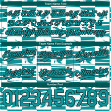 Загрузить изображение в средство просмотра галереи, Custom Midnight Green Teal-Black 3D Pattern Sharks Authentic Basketball Shorts