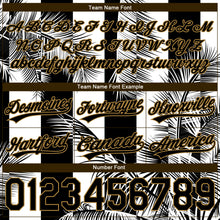Загрузить изображение в средство просмотра галереи, Custom White Black-Old Gold 3D Pattern Hawaii Palm Trees Authentic Basketball Shorts
