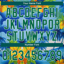 Laden Sie das Bild in den Galerie-Viewer, Custom White Kelly Green 3D Pattern Design Beach Hawaii Palm Trees And Flowers Authentic Baseball Jersey