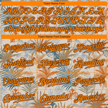 Загрузить изображение в средство просмотра галереи, Custom Cream Bay Orange-Brown 3D Pattern Design Hawaii Palm Leaves Authentic Baseball Jersey