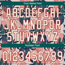 Load image into Gallery viewer, Custom Cream Red 3D Pattern Design Hawaii Palm Leaves And Flowers Authentic Baseball Jersey