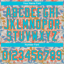 Загрузить изображение в средство просмотра галереи, Custom White Lakes Blue-Orange 3D Pattern Design Leaves Authentic Baseball Jersey