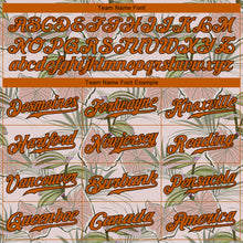 Laden Sie das Bild in den Galerie-Viewer, Custom Light Pink Texas Orange-Brown 3D Pattern Design Tropical Hawaii Plants Authentic Baseball Jersey