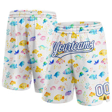 Загрузить изображение в средство просмотра галереи, Custom White Royal 3D Pattern Fish Authentic Basketball Shorts