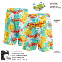 Загрузить изображение в средство просмотра галереи, Custom White Yellow-Red 3D Pattern Lobster And Lemon Authentic Basketball Shorts