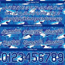 Загрузить изображение в средство просмотра галереи, Custom Royal White 3D Pattern Sharks Authentic Basketball Shorts